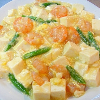 豆腐と海老の卵とじ